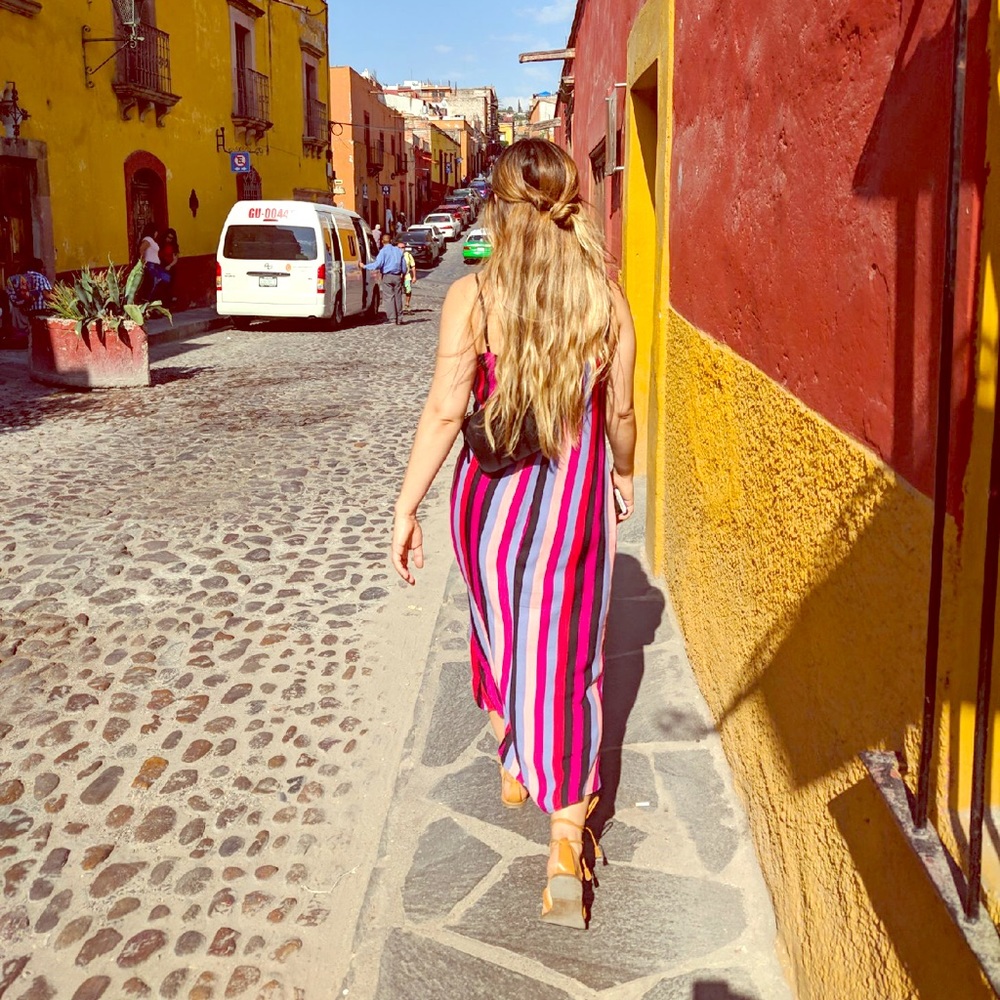 Reformation Striped Midi Dress Size 4